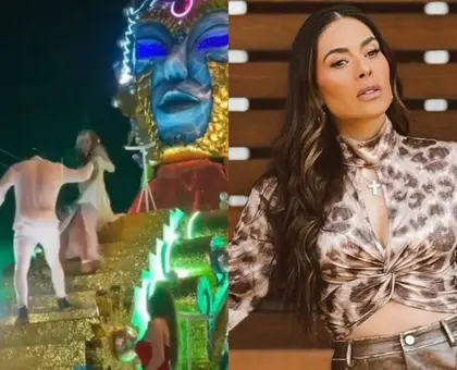 Galilea Montijo sufre aparatosa caída en el Carnaval de Mazatlán