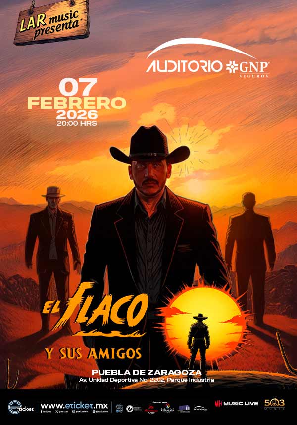El Flaco y Sus Amigos llegan a Puebla: una noche de fiesta garantizada este 7 de febrero