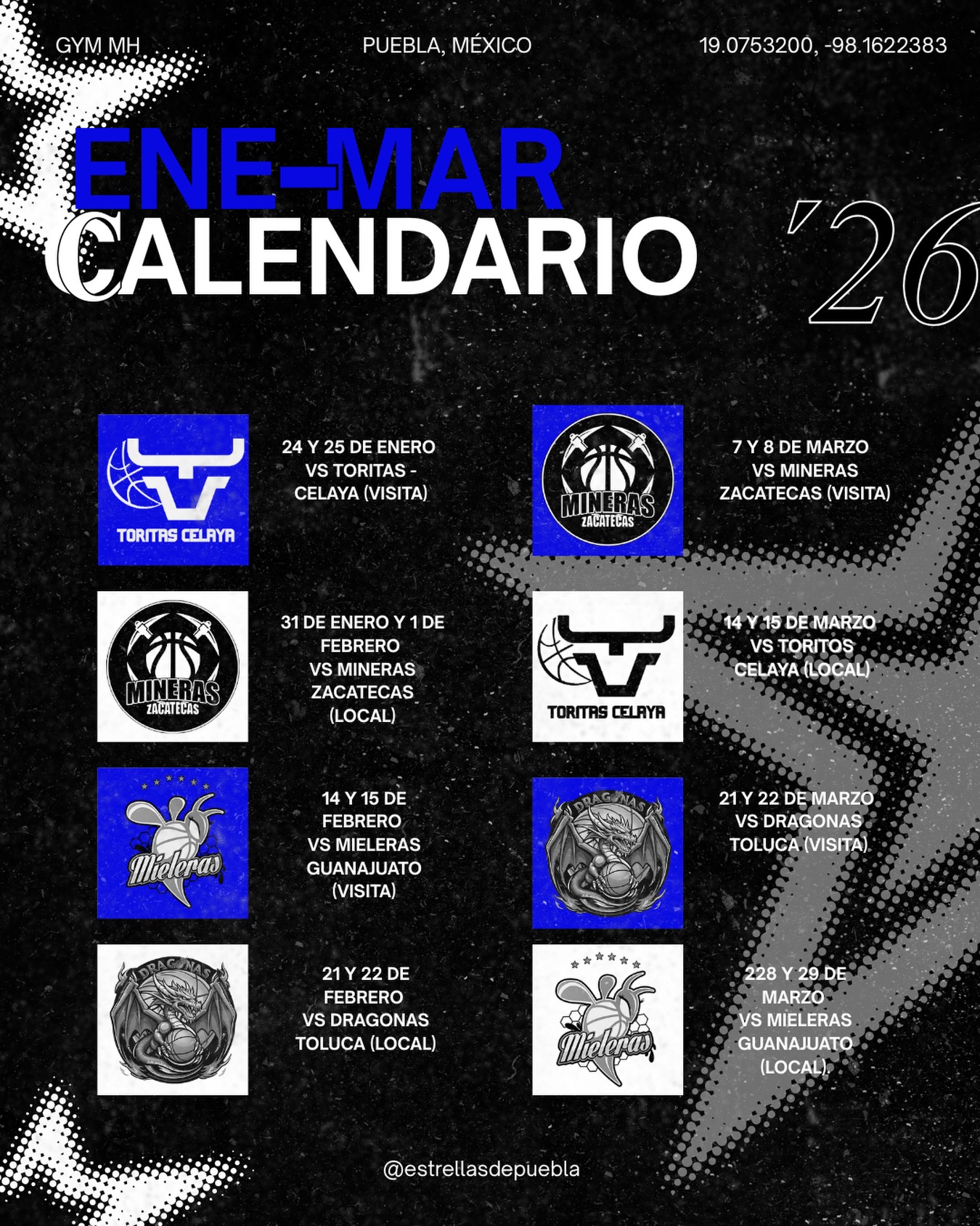 Estrellas de Puebla ya tiene calendario oficial para su debut en 2026